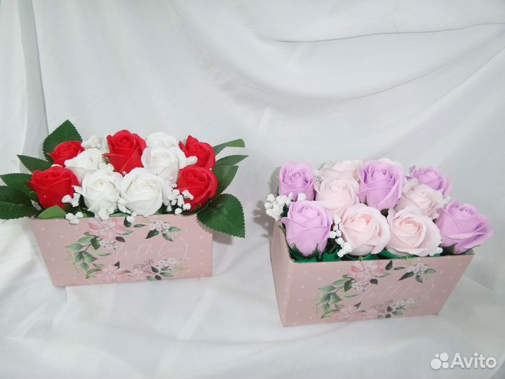 Композиция из мыльных роз