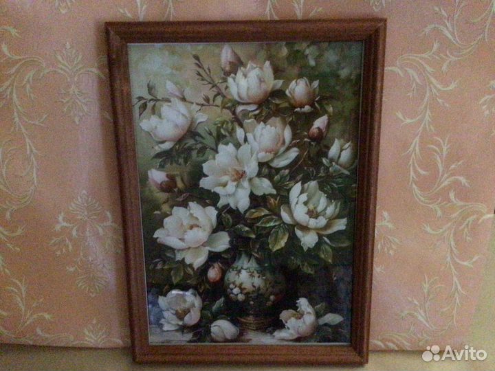 Картина репродукция формата А4 под стеклом