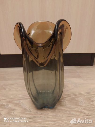 Ваза для фруктов, цветное стекло СССР