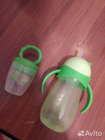 Бутылочка с трубочкой и ниблер