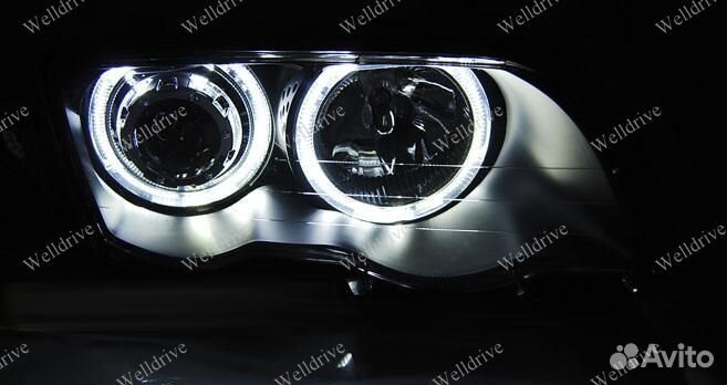 Фары BMW E46 98-01 AE Led галоген черные