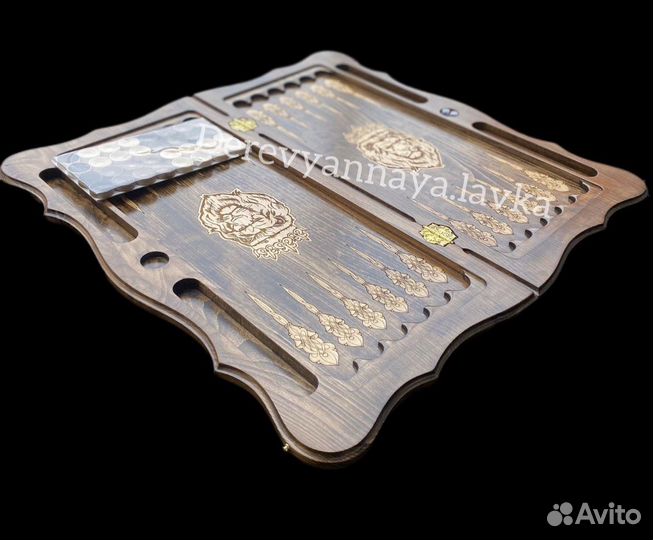 Нарды Лев и Инициалы на заказ