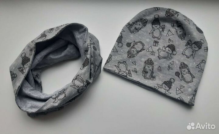 Шапка и снуд (новые), 1-2 года