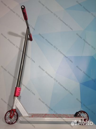 Трюковой самокат hipe H6 Raw/Red, новый