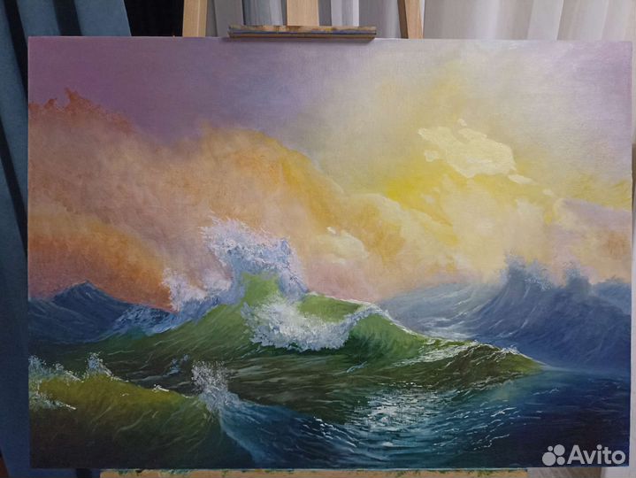 Копия картины Айвазовского, Девятый вал