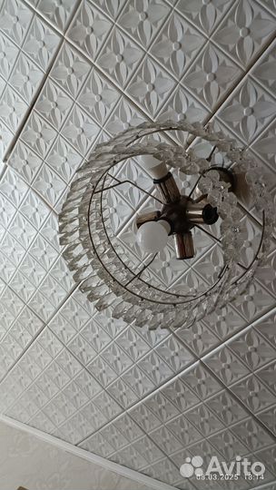 Люстра потолочная хрустальная СССР