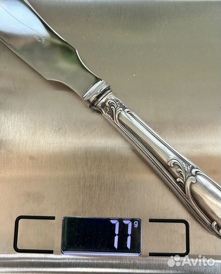 Нож для масла, для паштета, посеребрение, Франция