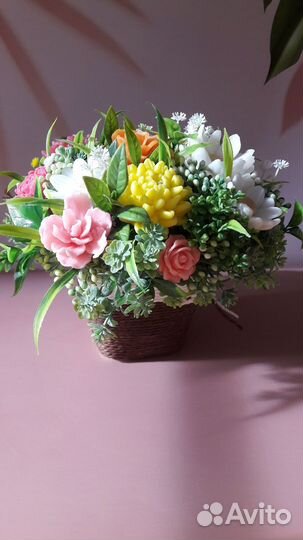 Букет из мыльных цветов. Подарок