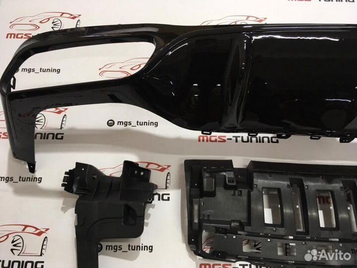 Диффузор E63s AMG черный Mercedes w213