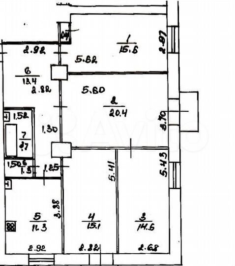 4-к. квартира, 96,4 м², 5/6 эт.