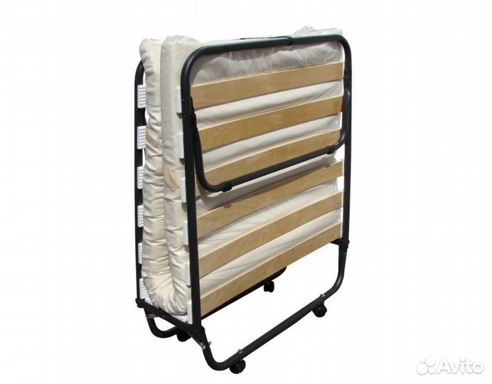 Раскладушка с матрасом на ламелях б/у
