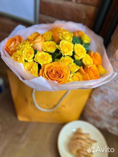 Цветы розы букет