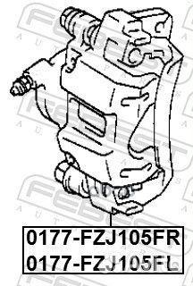 Суппорт передн левый toyota land cruiser 100/PR