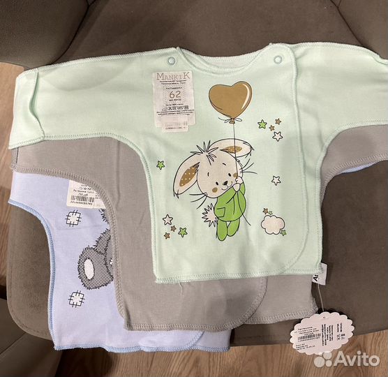 Новые распашонки 62 размер