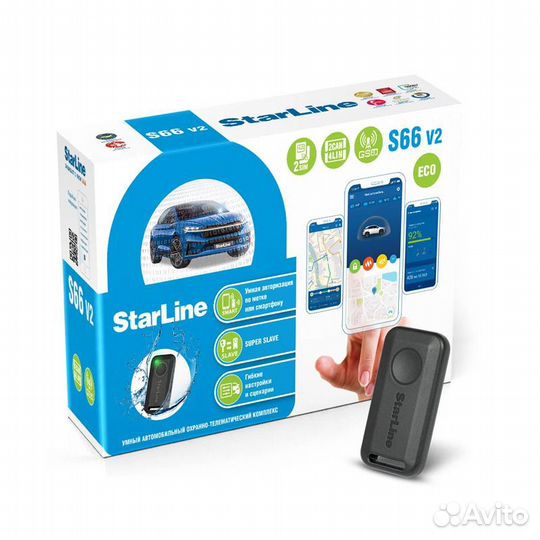 StarLine S66 v2 ECO метка + Управление с телефона