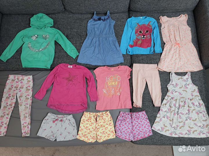 Пакет вещей на девочку 5-6 лет (110-116). 42 шт