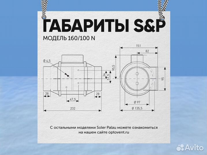 Бесшумный вентилятор канальный Soler Palau Испания