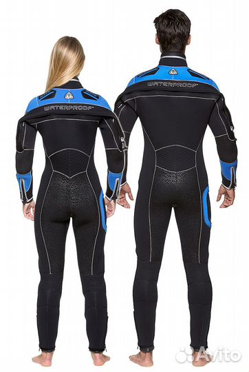 Женский длинный полусухой гидрокостюм для дайвинга