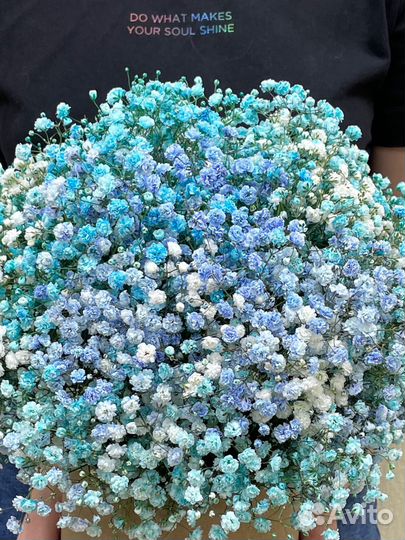 Букет из гипсофилы в коробке