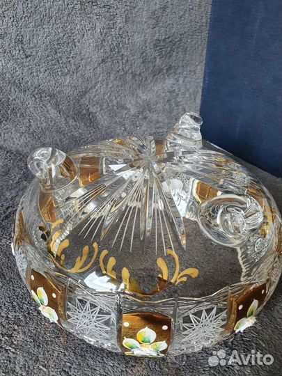 Набор фужеров и салатник из кристалайта, Чехия