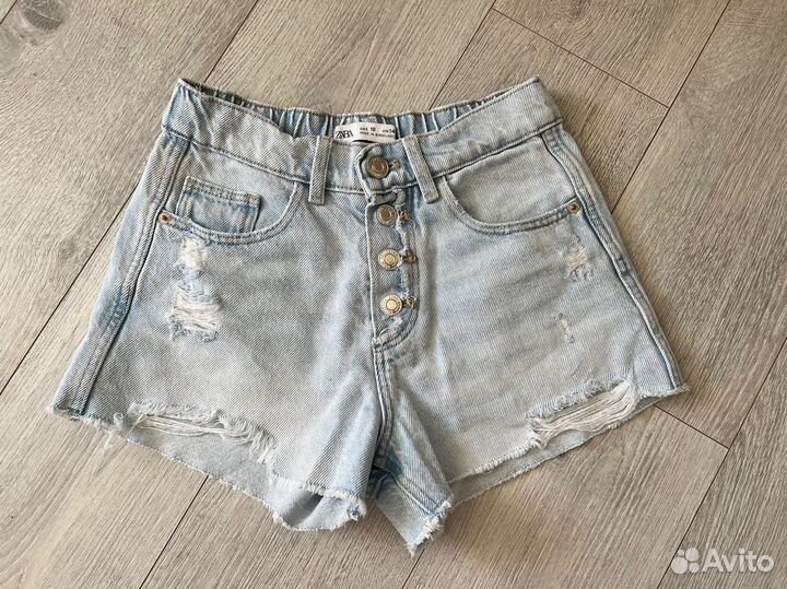 Джинсовые шорты zara 140