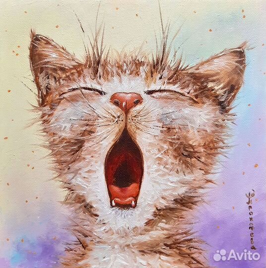 Картины котят, Картина с кошкой, Портрет кота