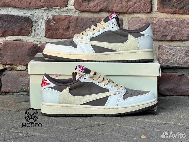 Кроссовки nike air jordan 1 low travis scott mocha