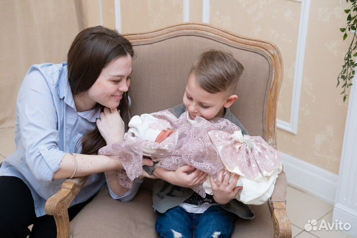 Шикарная тонкая пеленка с бантом на выписку