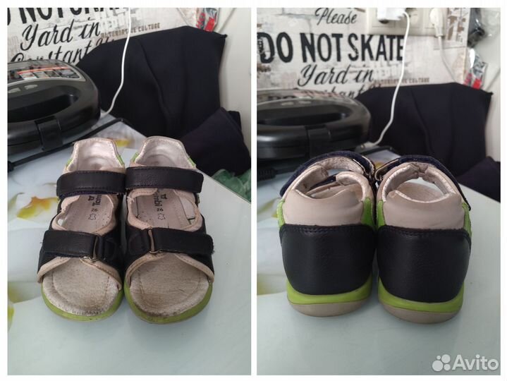 Кроссовки слипоны детские 26, сандали летние 26