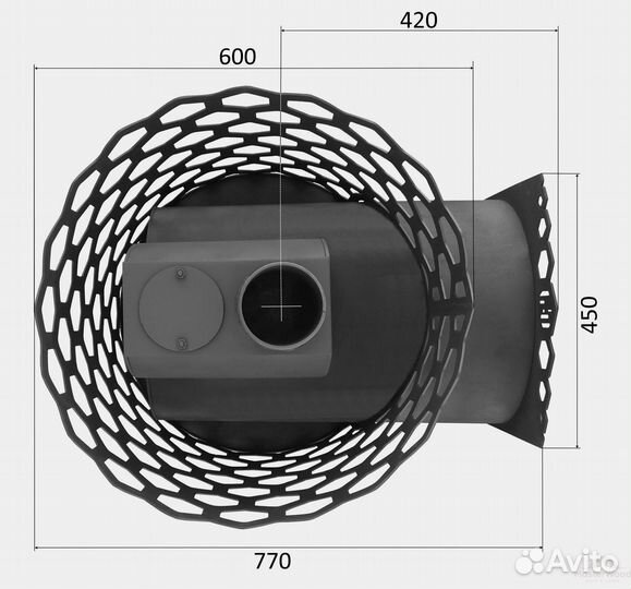 Печь для бани из 426 трубы 8мм
