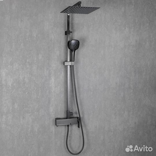 Душевая стойка gappo 2417-9 оружейная сталь