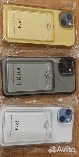 Чехол на iPhone 14 айфон 14 с картой прозрачный