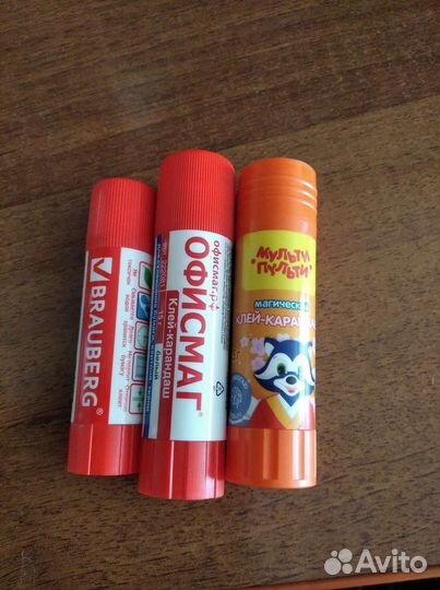 Клей-карандаш, 3 шт