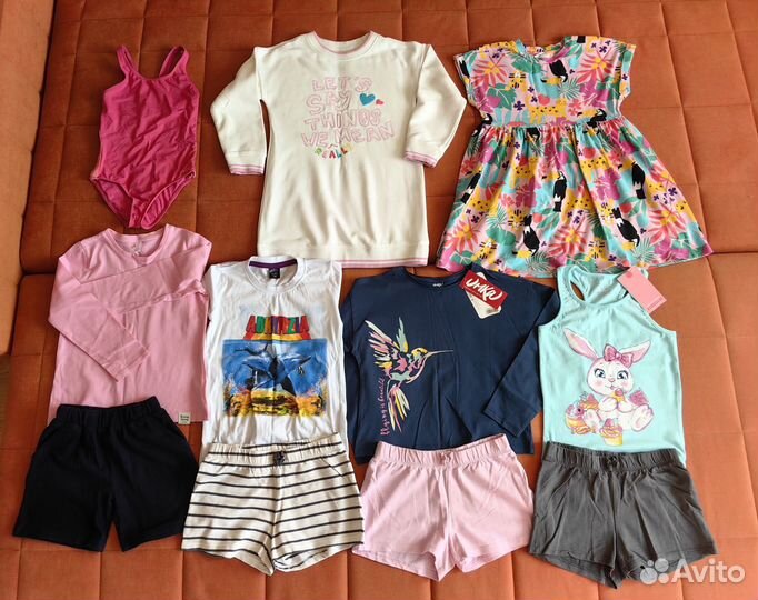 Вещи для девочки 122 платье шорты футболка