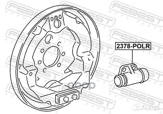 Цилиндр тормозной задний 2378polr Febest
