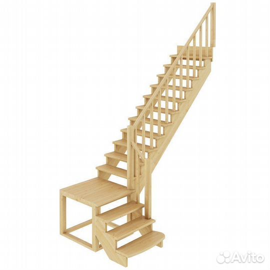 Лестница из сосны «К-002м/1» под покраску