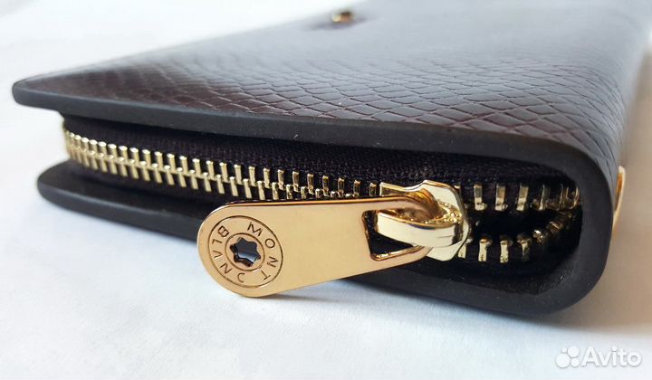 Кошелек MontBlanc с ремешком, Питон