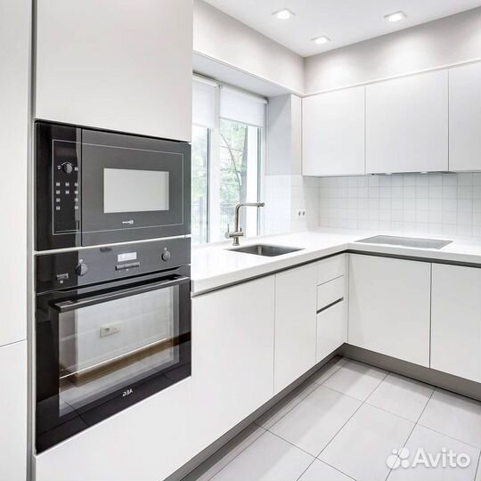 Кухня на заказ без ручек