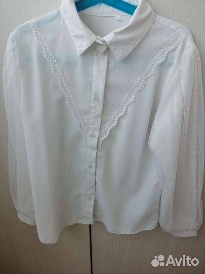 Блузка белая школьная бу