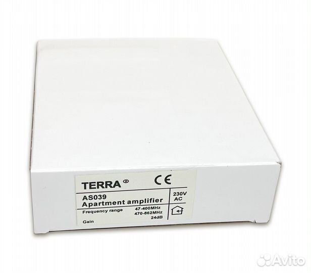 Усилитель terra AS039 (SE) DVB-T2, 24Дб, 2 выхода