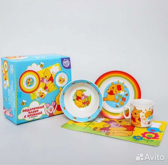 Набор детской посуды фарфор Винни пух