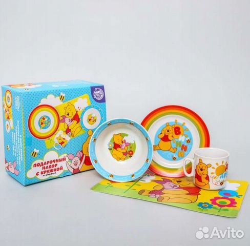 Набор детской посуды фарфор Винни пух