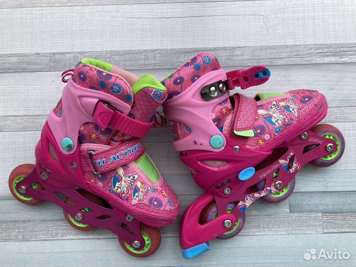 Роликовые коньки детские раздвижные 30-33