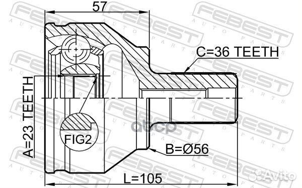 ШРУС внешний перед прав/лев ford focus CB4