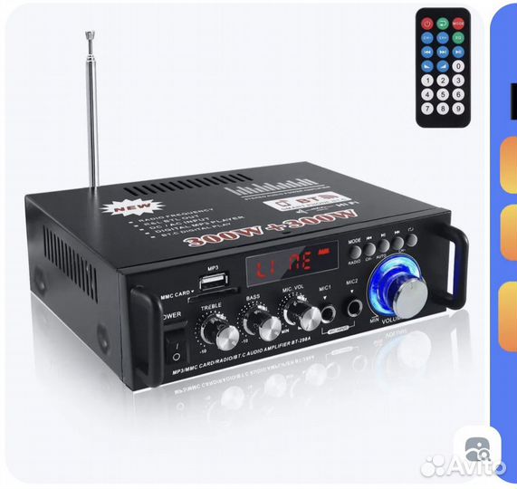 Усилитель мощности звука с bluetooth