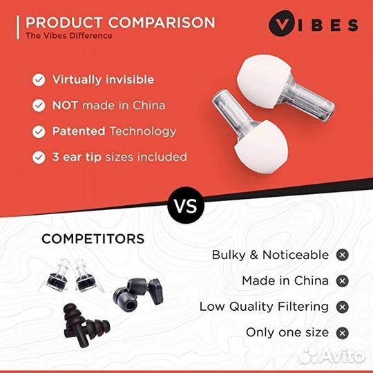 Беруши Ahead vibes High Fidelity Earplugs