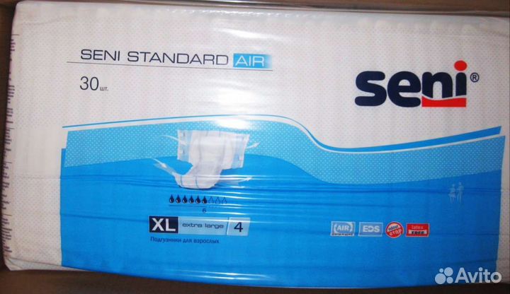 Памперсы для взрослых seni xl 4