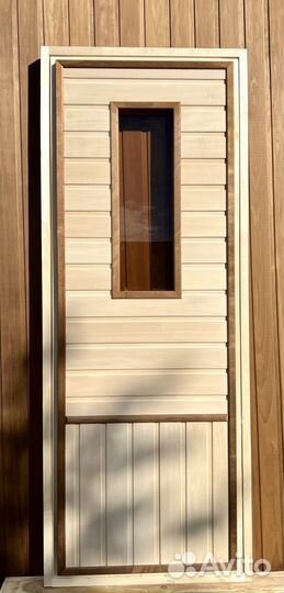 Дверь для бань и саун (1800х800) термовставка стек
