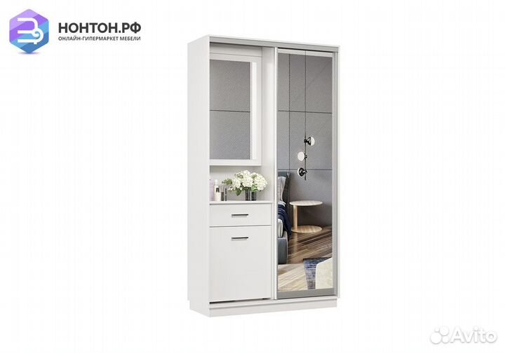 Прихожая-купе Мэн мини белая