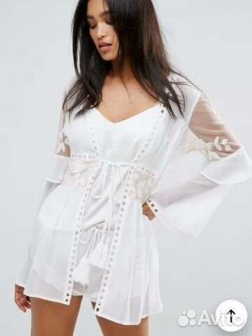 Халат с вышивкой и комплект